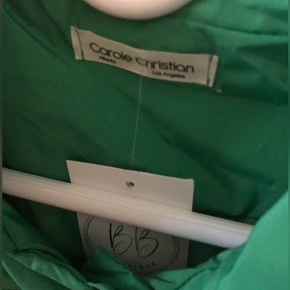 NWT Kelly Green Ruffle Puffer Vest Large - Picture 2 of 3